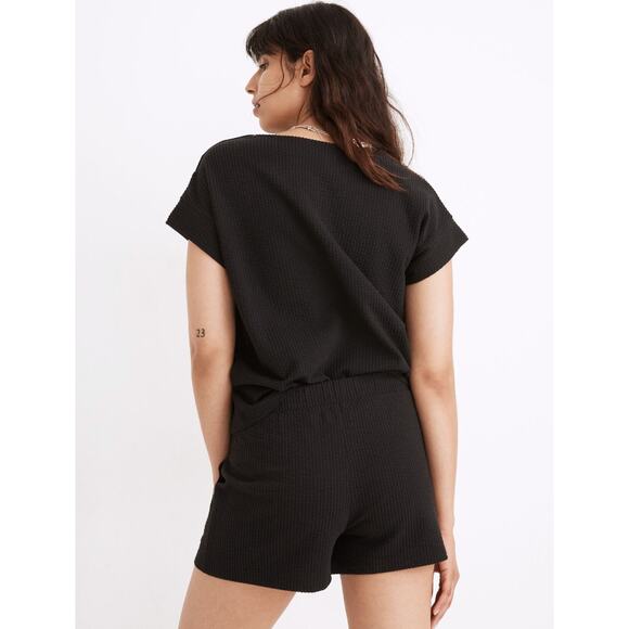 Madewell black seersucker Drawstring Shorts - Picture 4 of 5